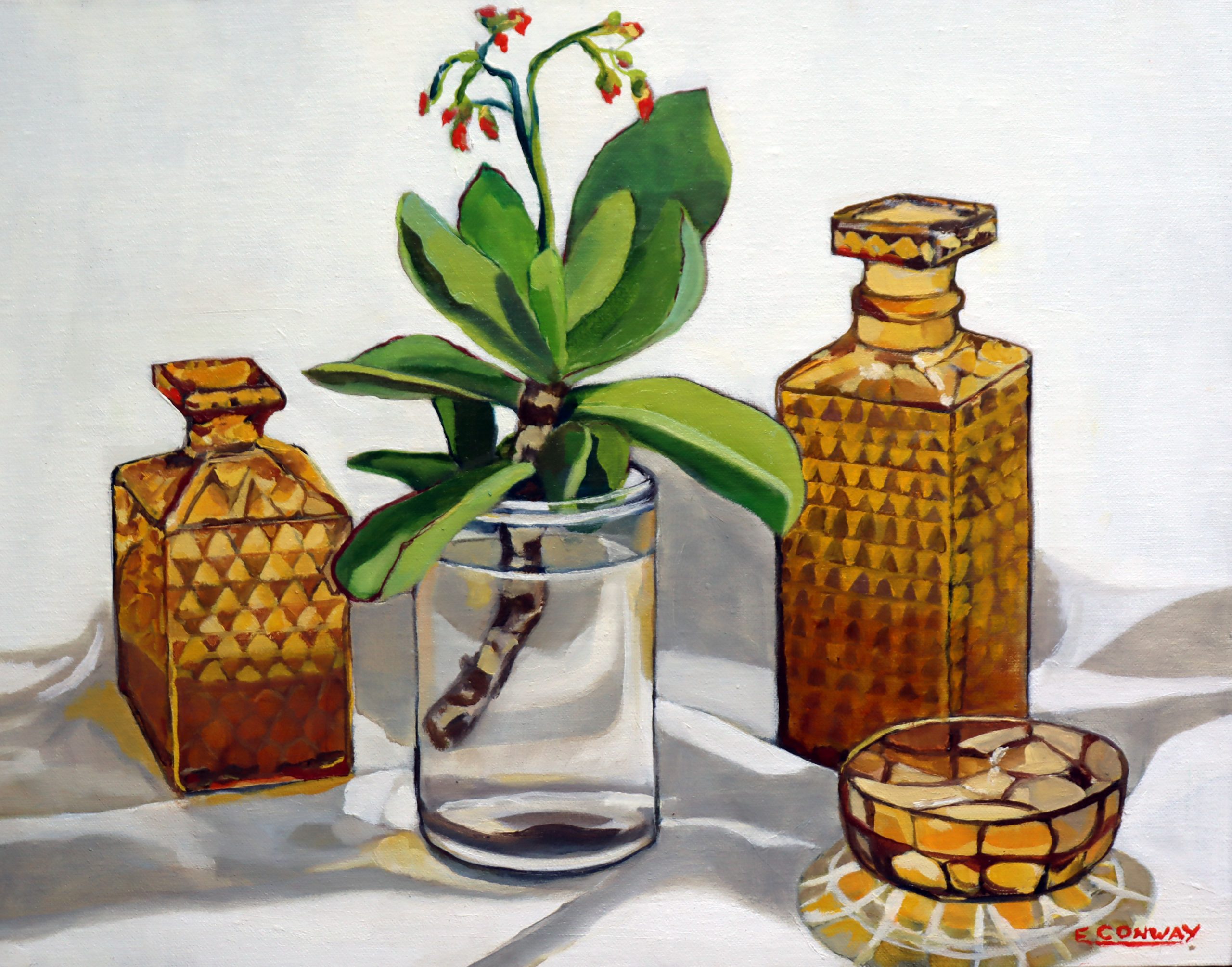 Vintage Decanters in Amber